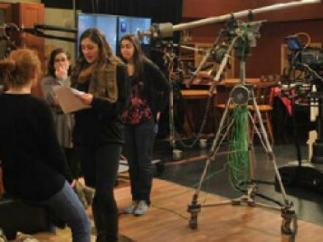 FTVM students discussing a scene 